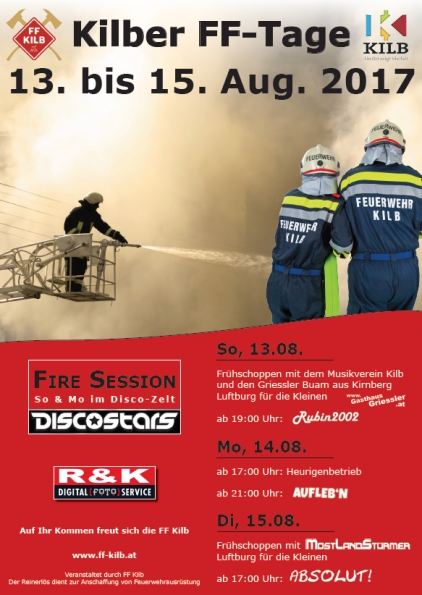 FEUERWEHRFEST: 13. bis 15. August