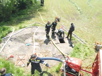 Wartung des Feuerlöschbrunnes in Braunöd