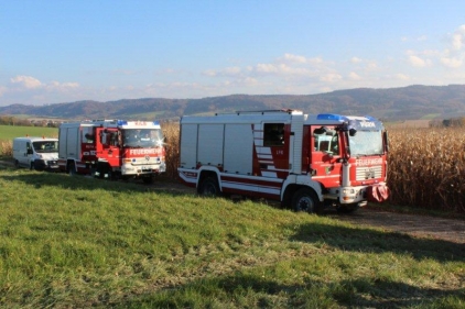 Unterstützung der FF Bischofstetten bei Brandeinsatz in Tonach-Grub