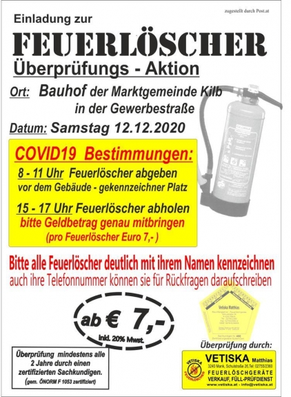 Überprüfung Feuerlöscher