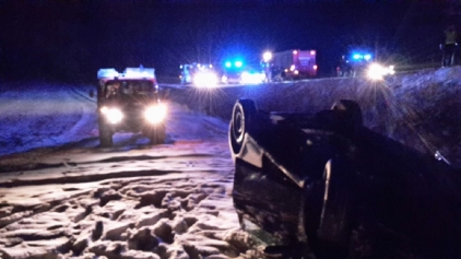 Fahrzeugüberschlag nach Langholz